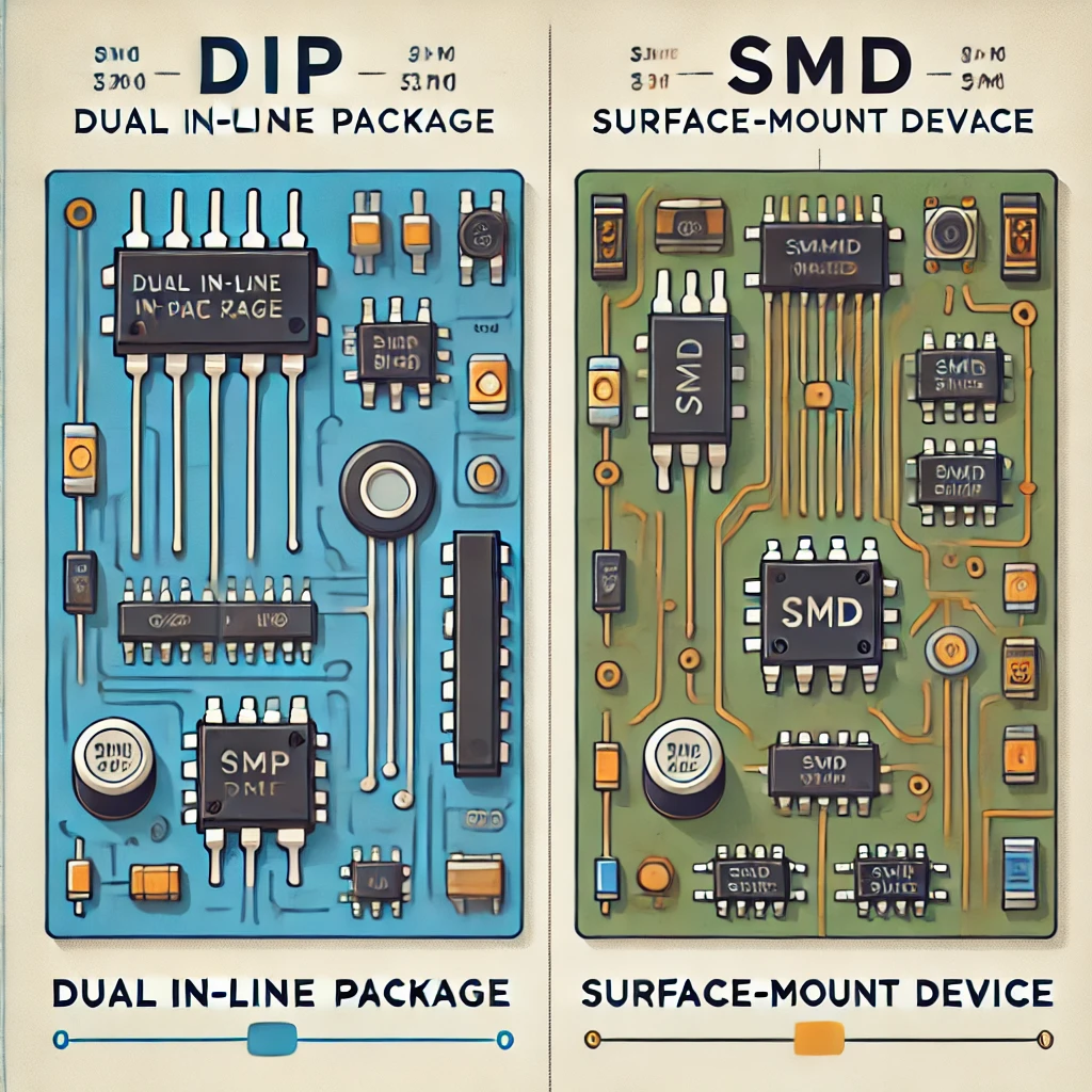 تفاوت قطعات DIP و SMD در مدارهای الکترونیکی