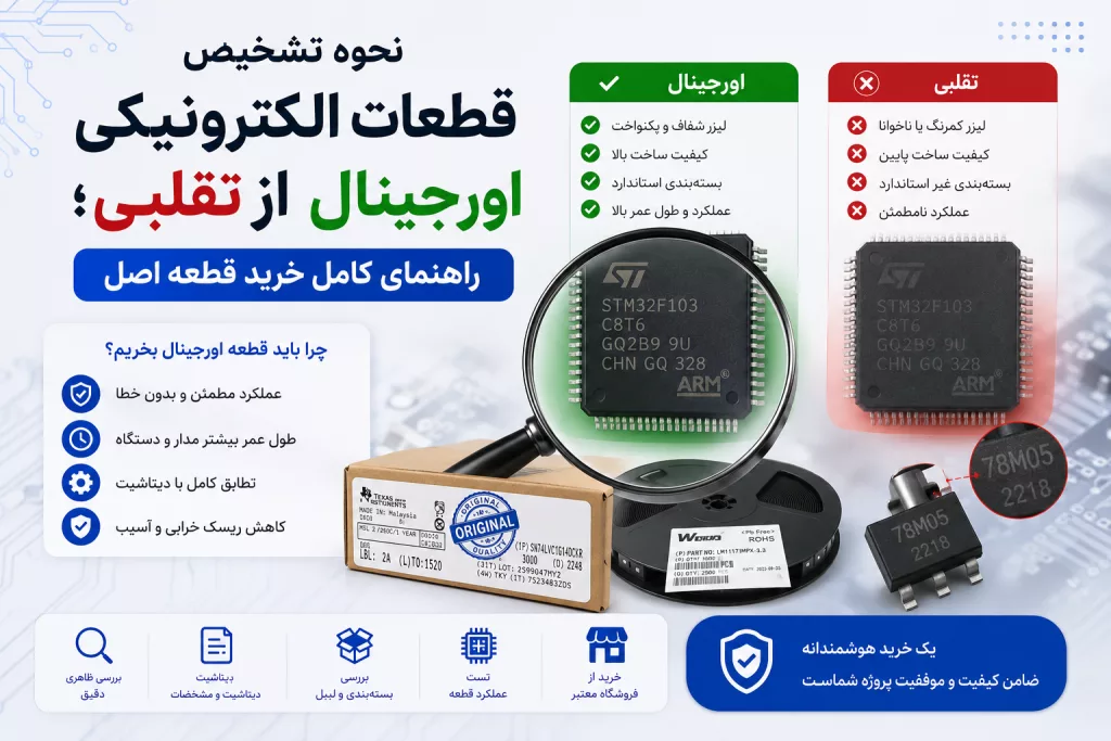تشخیص قطعات الکترونیکی اورجینال