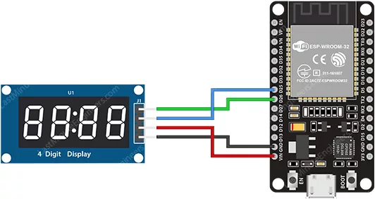 راه اندازی TM1637 با ESP32