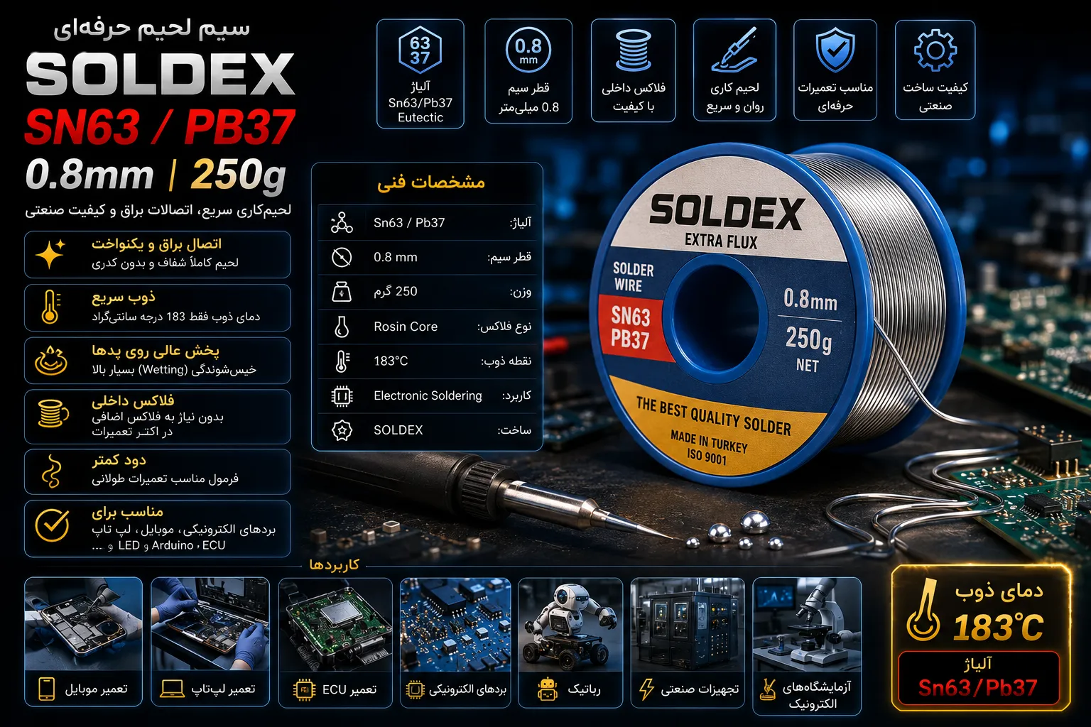 سیم لحیم Soldex